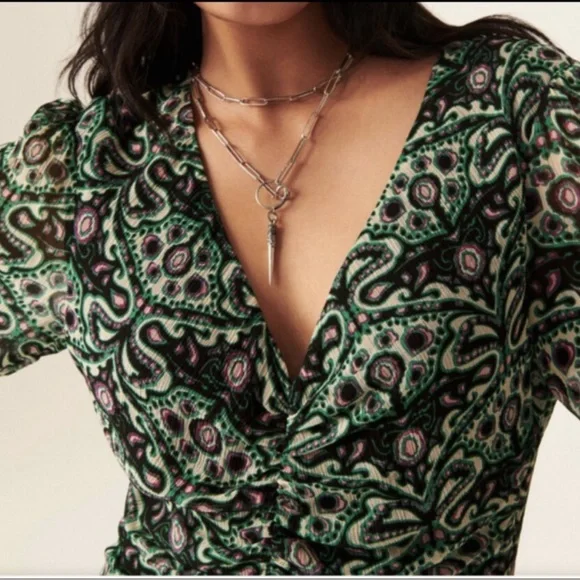 NWT $350 ba&sh Robe Fanny dress size S - Picture 3 of 6